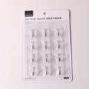 Traceless square sticky hook 12pcs set