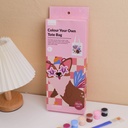 DIY Children Coloring Canvas Bag - Corgi Pattern