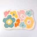 Colourful flowers floor mat