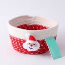 Small cotton string storage bucket-santa