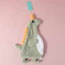 Green dinosaur hand towel