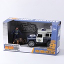 Police toy set inertial vehicle with lig