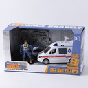 Police toy set pull-back vehicle with li