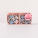 Desktop Stationery - Mixed Set of Two Clip Models - Blue and Pink