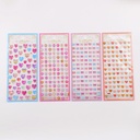 Heart Bowknot Cat Eye Crystal Stickers