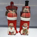 Red cartoon Christmas wine bottle cover