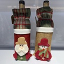 Plaid Christmas wine bottle cover